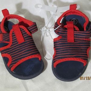 NWOT Cat & Jack Baby Boy sandals Size 6 Red & Blue